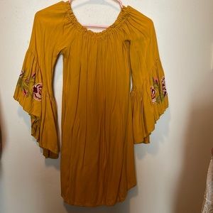 Yellow floral dress